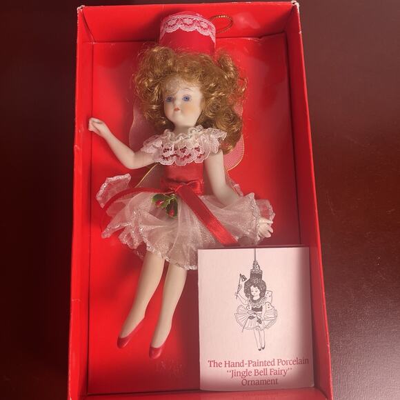 Christmas Ornament Collectors Club Porcelain Jingle Bell & Sugar Candy Fairy Lot - Picture 6 of 16